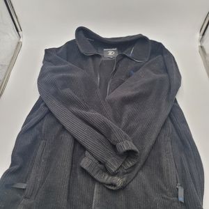 Zero Fahrenheit Mens Jacket Black Corduroy Front Zipper Pockets Long Sleeve L